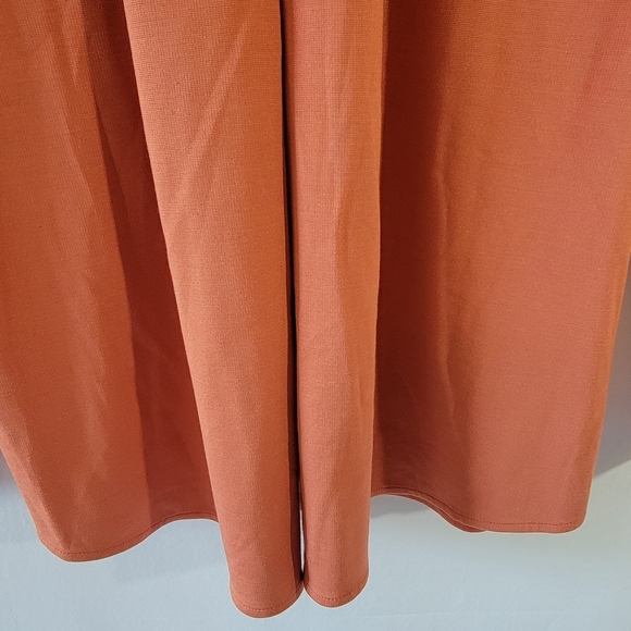 Soft Surroundings Women's Orange Jersey Knit Blouse Sz M V-neck Long Sleeve Fall - Picture 4 of 10